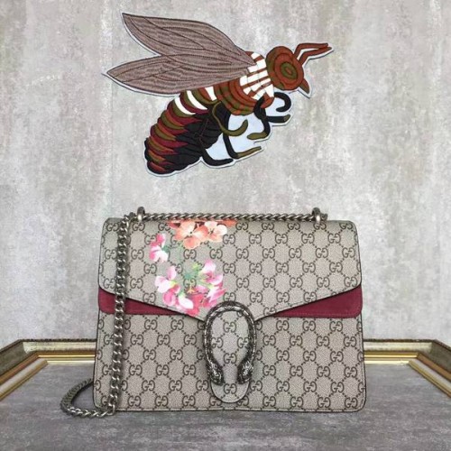 Geantă de umăr Gucci Dionysus GG Canvas 403348 Wine