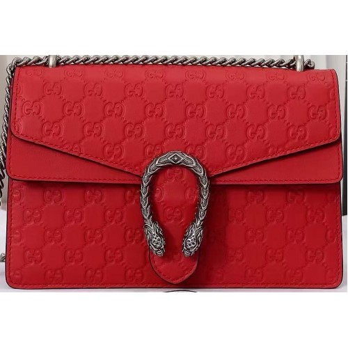 Geantă de umăr Gucci Dionysus GG Original din piele 400249C roșie