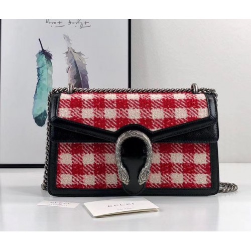 Geantă de umăr Gucci Dionysus GG Original din tweed AS400249 roșie