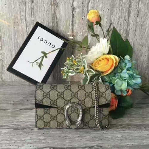 Geantă de umăr Gucci Dionysus GG Supreme Mini 476432 Neagră