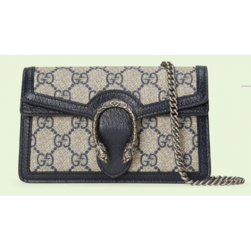 Geantă Gucci Dionysus GG super mini 476432 Albastră