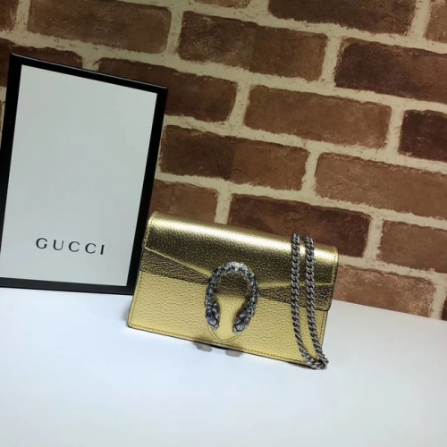 Geantă Gucci Dionysus din piele Super mini 476432 aurie