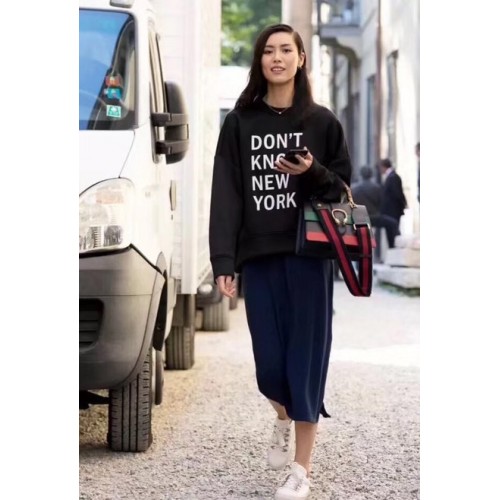 Geantă Gucci Dionysus din piele cu mâner superior 448075 Negru, verde și roșu