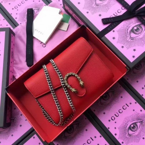 Geantă mini din piele Gucci Dionysus cu lanț 401231 Roșie