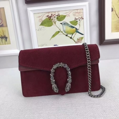 Geantă Gucci Dionysus Velvet Super mini 476432 Roșie