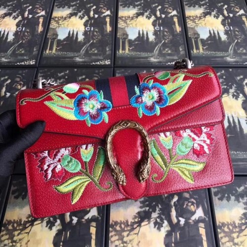 Geantă de umăr mică Gucci Dionysus 400249 Roșie