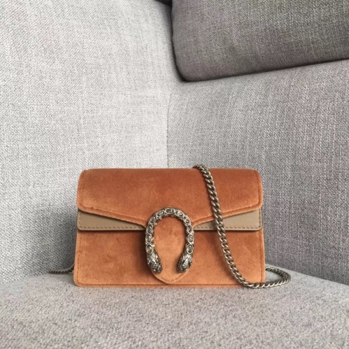 Geantă mini Gucci Dionysus din catifea 476432 Taupe