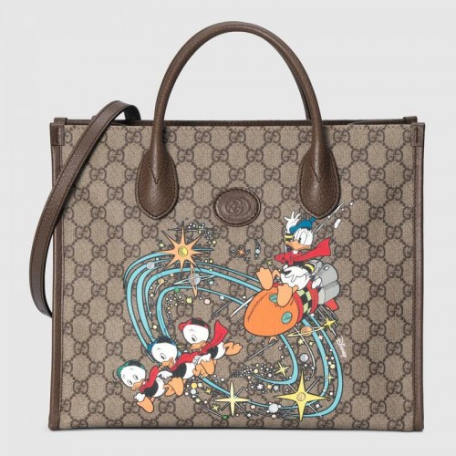 Geantă tote Gucci Disney x Gucci Donald Duck 648134 maro