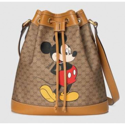 Geantă mică Gucci Disney x Mickey Mouse 602691 Maro