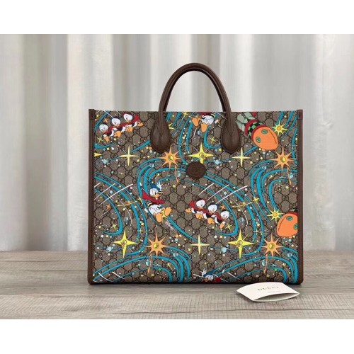 Geantă tote din piele originală Gucci Donald Duck Series 650037