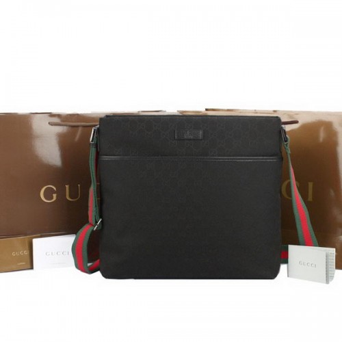 Geantă Gucci GG Canvas Medium Messenger 189751 Negru