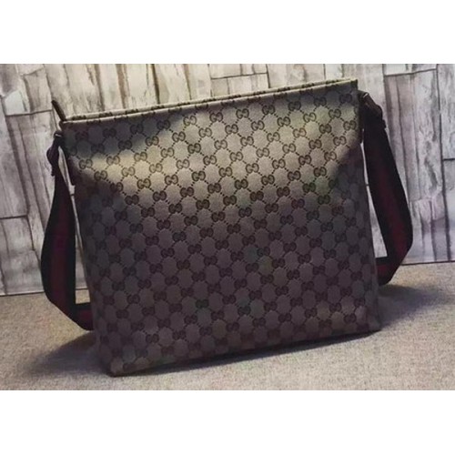 Genți Messenger Gucci GG Canvas Medium 189751 Maro