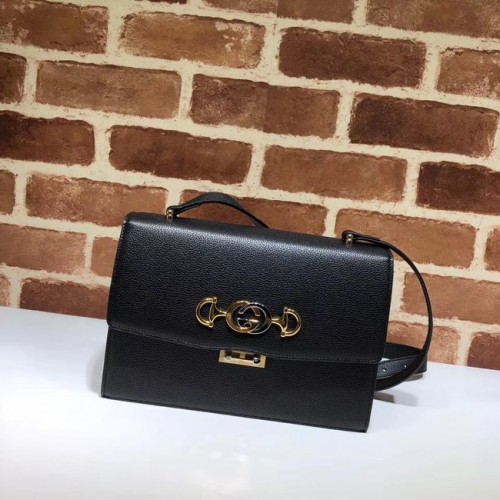 Geantă de umăr din piele Gucci GG 576388 Neagră