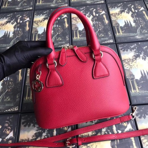 Geantă tote din piele Gucci GG 449661 roșie