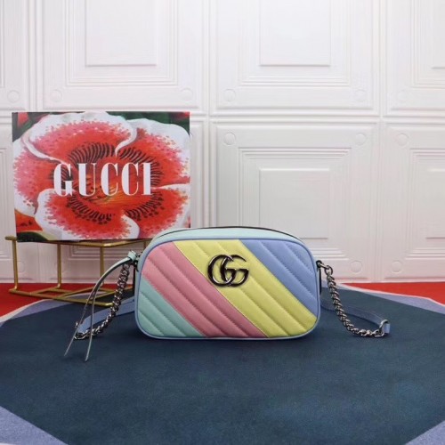 Geantă de umăr Gucci GG Marmont Matelasse 447632 Multicoloră