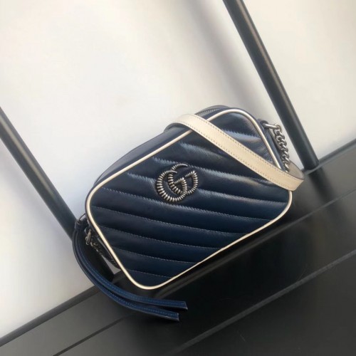 Geantă mini Gucci GG Marmont Matelasse 448065 Navy