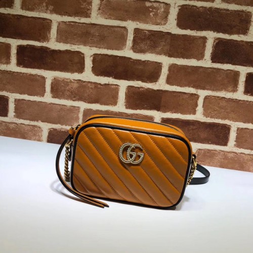 Geantă mini Gucci GG Marmont Matelasse 448065 maro