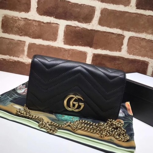 Geantă mini Gucci GG Marmont Matelasse 448426 Neagră