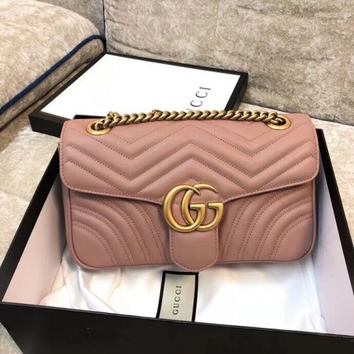 Geantă de umăr Gucci GG Marmont Original din piele matelassé 443497