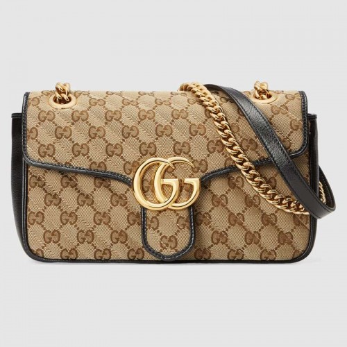 Geantă de umăr mică Gucci GG Marmont 443497 neagră