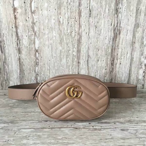 Geantă Gucci GG Marmont din piele matlasată 476434 Camel