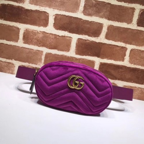 Borsetă Gucci GG Marmont Velvet 476434 violet