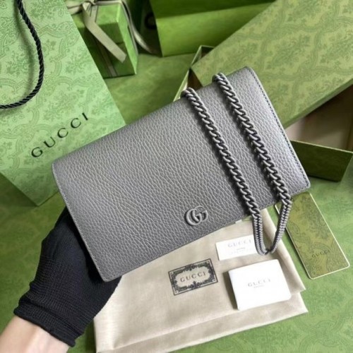 Portofel cu lanț Gucci GG Marmont 497985 GRI