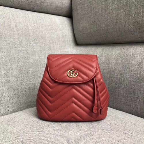 Rucsac Gucci GG Marmont matelasse 528129 roșu