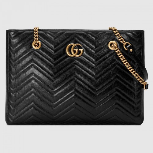 Geantă Gucci GG Marmont matelasse medie 524578 neagră