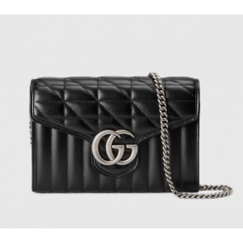 Geantă mini Gucci GG Marmont matelasse 474575 neagră