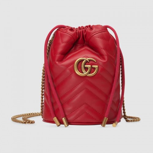 Geantă mică Gucci GG Marmont 575163 Roșu hibiscus
