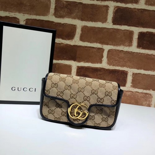 Geantă de umăr mini Gucci GG Marmont 574969 neagră