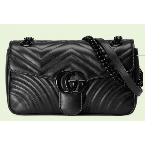Geantă de umăr mică Gucci GG Marmont 443497 neagră