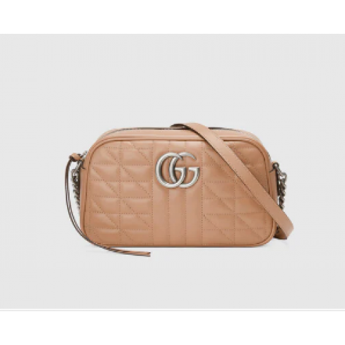 Geantă de umăr mică Gucci GG Marmont 447632 Bej roz