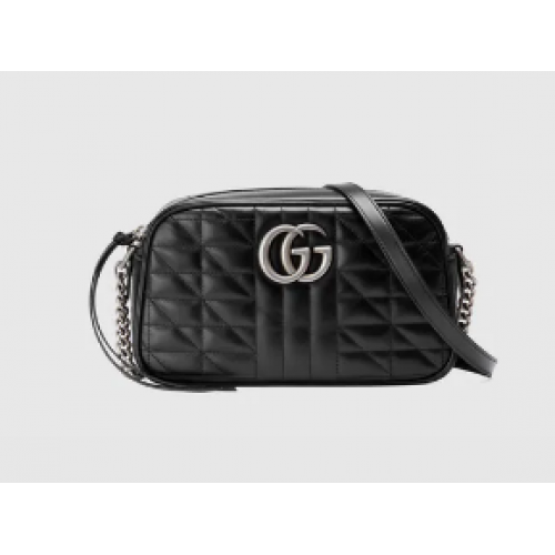 Geantă de umăr mică Gucci GG Marmont 447632 neagră