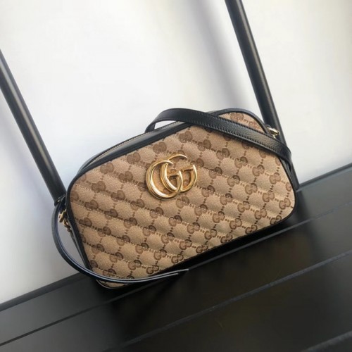 Geantă de umăr mică Gucci GG Marmont 447632 neagră