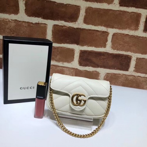 Geantă de mână Gucci GG Marmont Super Clutch 575161 albă