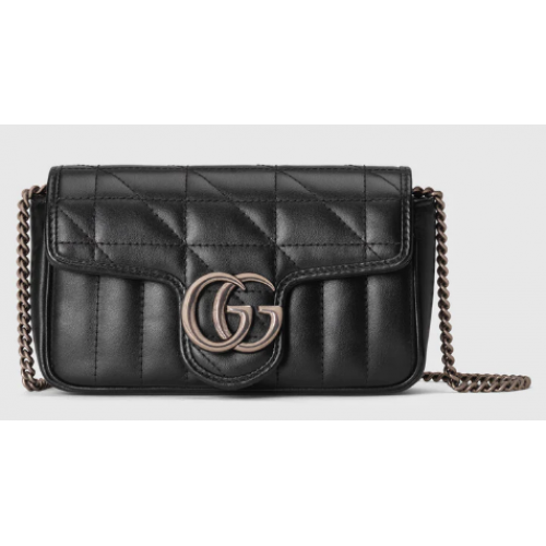 Geantă Gucci GG Marmont super mini 476433 neagră