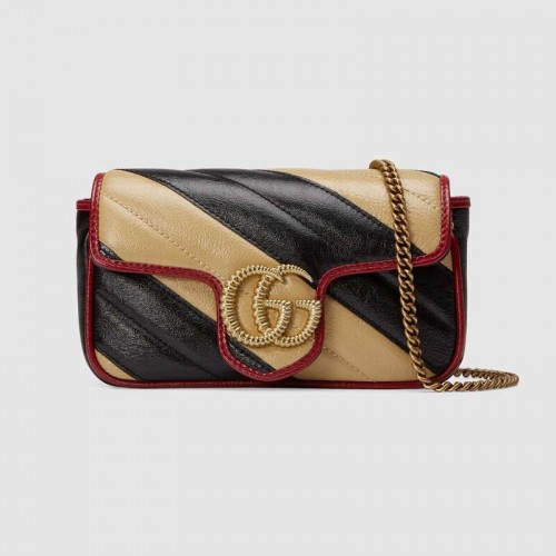 Geantă Gucci GG Marmont super mini 574969 Cognac