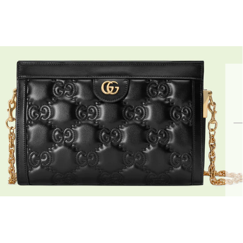 Geantă de umăr din piele Gucci GG Matelasse 702200 neagră