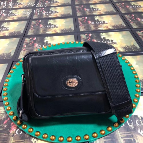 Geantă de mână Gucci GG Original din piele 574760 neagră