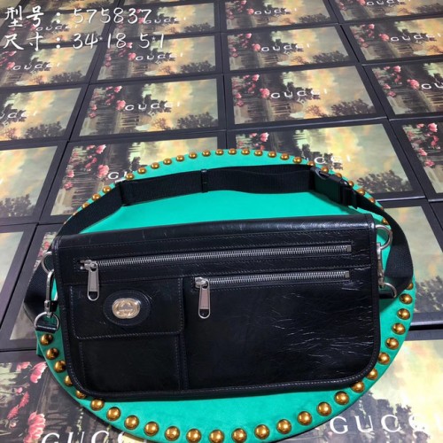 Geantă de mână Gucci GG Original din piele 575837 neagră