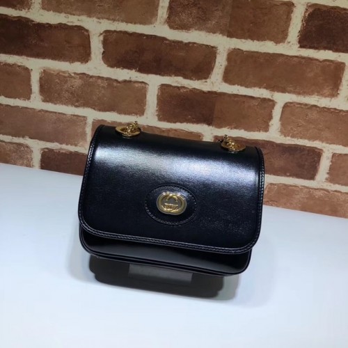 Geantă de umăr Gucci GG Original din piele 576423 Neagră