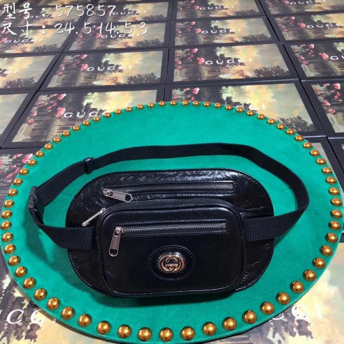 Geantă de mână Gucci GG Original din piele 575857 neagră