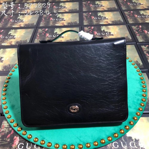 Geantă tote Gucci GG Original din piele 575829 neagră