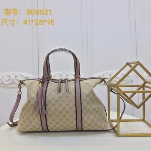 Geantă tote Gucci GG Supreme Canvas 309621 Roz