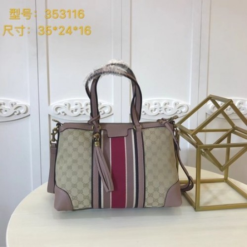 Geantă tote Gucci GG Supreme Canvas 353116 Roz