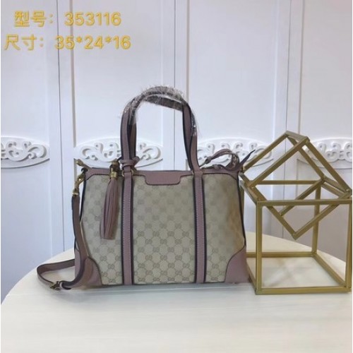 Geantă tote Gucci GG Supreme Canvas 353116 Roz