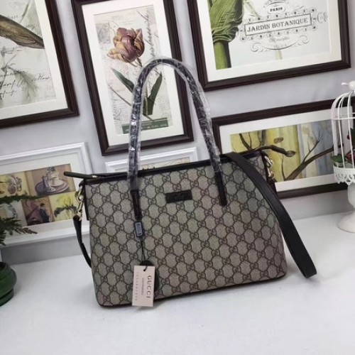 Geantă tote Gucci GG Supreme Canvas 353440 Neagră