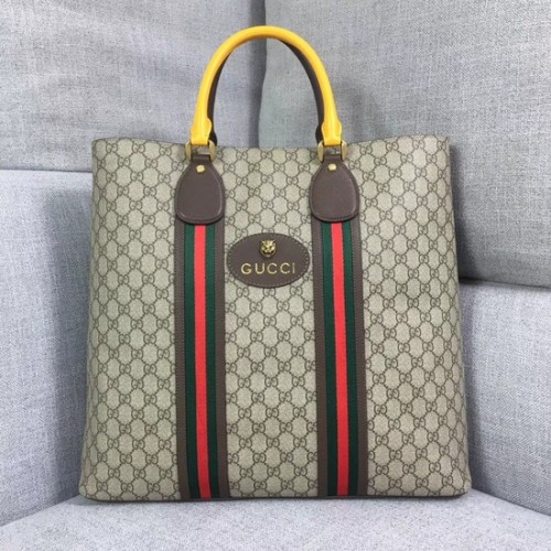 Geantă tote Gucci GG Supreme Canvas 473870 Galben și maro